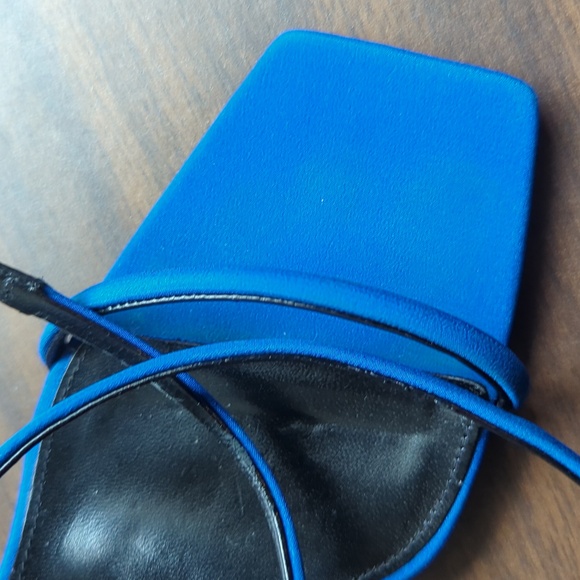 SAINT LAURENT Baliqua Sandals Blue Size 36.5 - Picture 13 of 14